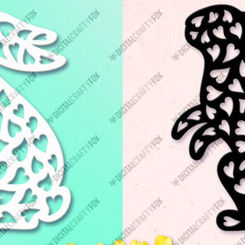 Intra απο ξύλο plywood 3mm-4mm πάχος - Πασχαλινό λαγουδάκι, κόψιμο με λέιζερ Δίασταση 6x6 cm INTRAFABR-115641980 - Image 1