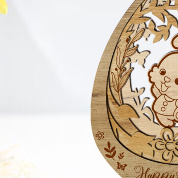 Intra απο ξύλο plywood 3mm-4mm πάχος - Πασχαλινό λαγουδάκι στολίδι, Διακόσμηση σπιτιού Δίασταση 5x6 cm INTRAFABR-87538333 - Image 1