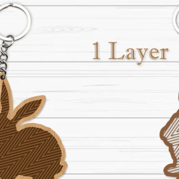 Intra απο ξύλο plywood 3mm-4mm πάχος - Στολίδι Πασχαλινό Λαγουδάκι , Μπρελόκ Κουνελάκι Δίασταση 4x4 cm INTRAFABR-93169346 - Image 3