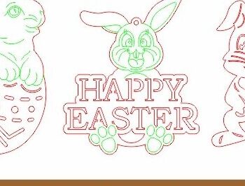 Intra απο ξύλο plywood 3mm-4mm πάχος - Στολίδι Πασχαλινό λαγουδάκι   Δίασταση 6x6 cm INTRAFABR-56576040 - Image 2