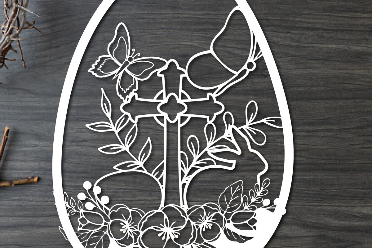 Intra απο ξύλο plywood 3mm-4mm πάχος - Πασχαλινό λαγουδάκι Paper Cut  Δίασταση 15x15 cm INTRAFABR-25938084