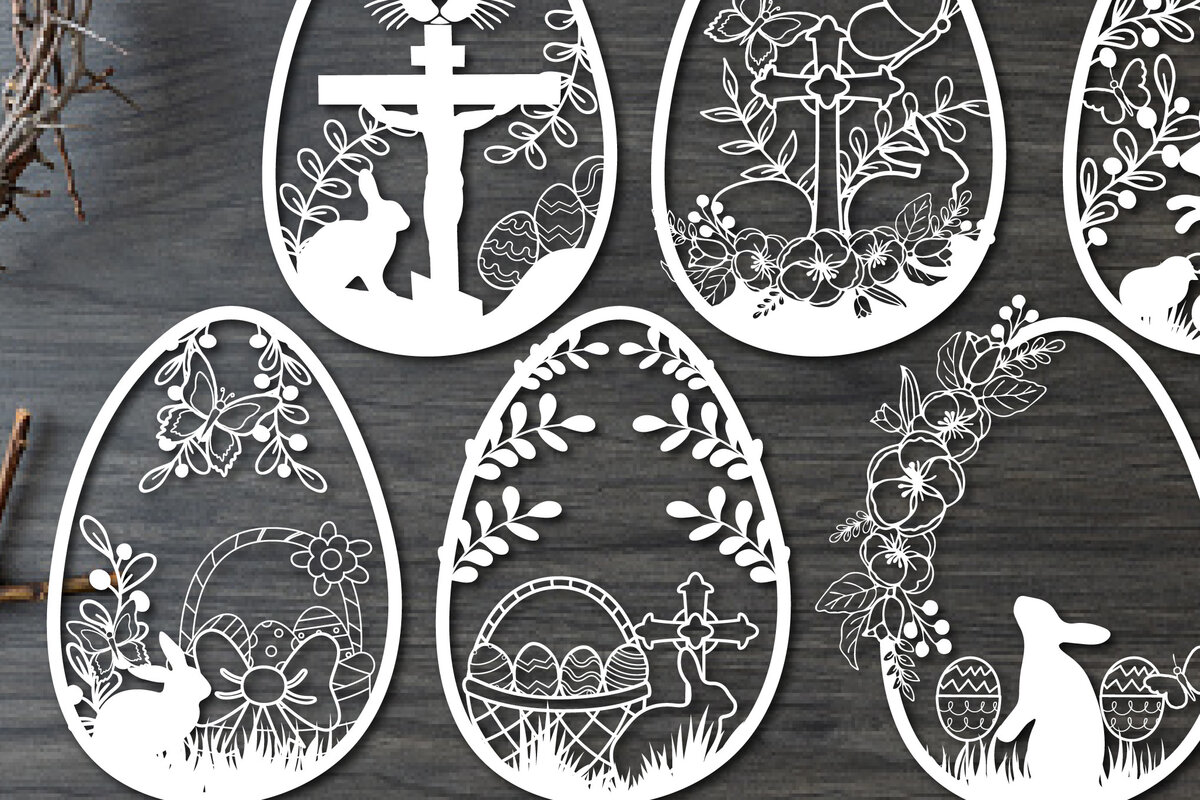 Intra απο ξύλο plywood 3mm-4mm πάχος - Πασχαλινό λαγουδάκι Paper Cut  Bundle Δίασταση 15x15 cm INTRAFABR-25938282