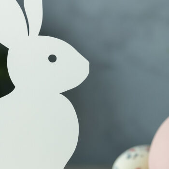 Intra απο ξύλο plywood 3mm-4mm πάχος - Πασχαλινό λαγουδάκι Paper Cut  Bundle Δίασταση 4x4 cm INTRAFABR-115508008 - Image 4