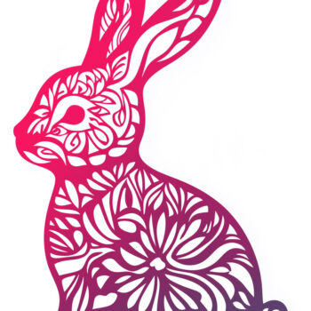 Intra απο ξύλο plywood 3mm-4mm πάχος - Πασχαλινό λαγουδάκι Paper Cut  Bundle Δίασταση 4x4 cm INTRAFABR-115508008 - Image 6