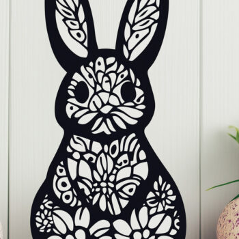 Intra απο ξύλο plywood 3mm-4mm πάχος - Πασχαλινό λαγουδάκι Paper Cut  Bundle Δίασταση 4x4 cm INTRAFABR-115508008 - Image 7