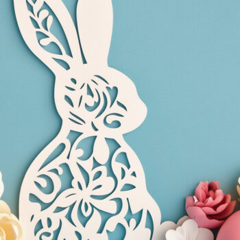 Intra απο ξύλο plywood 3mm-4mm πάχος - Πασχαλινό λαγουδάκι Paper Cut  Bundle Δίασταση 4x4 cm INTRAFABR-115508008 - Image 9