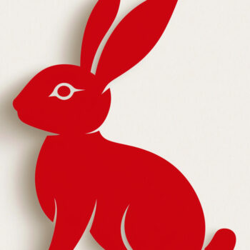 Intra απο ξύλο plywood 3mm-4mm πάχος - Πασχαλινό λαγουδάκι Paper Cut  Cut  Δίασταση 4x4 cm INTRAFABR-115485468 - Image 1