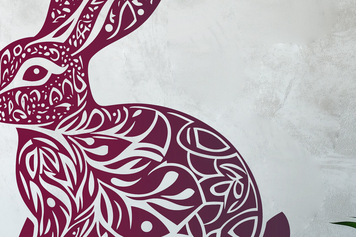 Intra απο ξύλο plywood 3mm-4mm πάχος - Πασχαλινό λαγουδάκι Paper Cut  Cut  Δίασταση 4x4 cm INTRAFABR-115507300