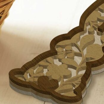 Intra απο ξύλο plywood 3mm-4mm πάχος - Σετ Πασχαλινό Λαγουδάκι, Διακόσμηση πολλαπλών στρώσεων Δίασταση 34x7 cm INTRAFABR-89557953 - Image 3