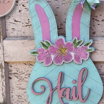 Intra απο ξύλο plywood 3mm-4mm πάχος - Πασχαλινό λαγουδάκι με λέιζερ  Δίασταση 6x6 cm INTRAFABR-70853075 - Image 3