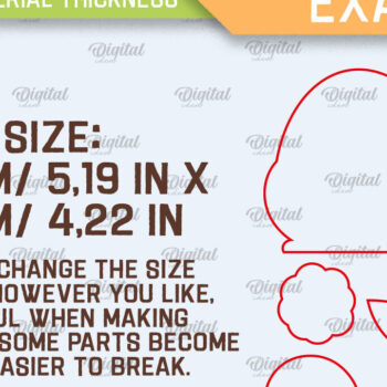 Intra απο ξύλο plywood 3mm-4mm πάχος - Πακέτο κοπής με λέιζερ σημαδιών Πάσχας λαγουδάκι Δίασταση 15x15 cm INTRAFABR-91366903 - Image 2