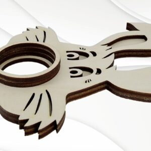 Intra απο ξύλο plywood 3mm-4mm πάχος -  Πασχαλινή σιλουέτα λαγουδάκι Δίασταση 144x108 cm INTRAFABR-58535478