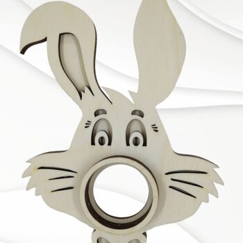 Intra απο ξύλο plywood 3mm-4mm πάχος -  Πασχαλινή σιλουέτα λαγουδάκι Δίασταση 144x108 cm INTRAFABR-58535478 - Image 2