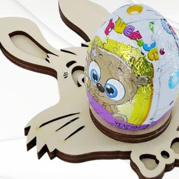 Intra απο ξύλο plywood 3mm-4mm πάχος -  Πασχαλινή σιλουέτα λαγουδάκι Δίασταση 144x108 cm INTRAFABR-58535478 - Image 3