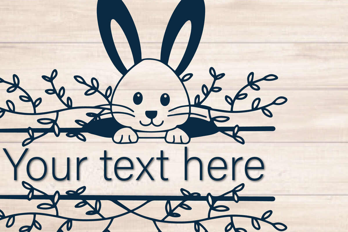 Intra απο ξύλο plywood 3mm-4mm πάχος -  αποκοπής μονόγραμμα  Split Easter Bunny Δίασταση 4x4 cm INTRAFABR-116537175