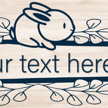 Intra απο ξύλο plywood 3mm-4mm πάχος -  αποκοπής μονόγραμμα  Split Easter Bunny Δίασταση 4x4 cm INTRAFABR-116537391 - Image 1