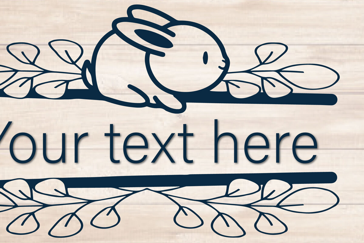 Intra απο ξύλο plywood 3mm-4mm πάχος -  αποκοπής μονόγραμμα  Split Easter Bunny Δίασταση 4x4 cm INTRAFABR-116537391