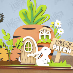 Intra απο ξύλο plywood 3mm-4mm πάχος - Πασχαλινό λαγουδάκι Standing House|Διακόσμηση Πάσχας Δίασταση 15x15 cm INTRAFABR-116407200