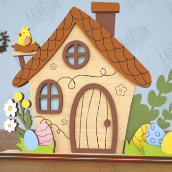 Intra απο ξύλο plywood 3mm-4mm πάχος - Πασχαλινό λαγουδάκι Standing Houses Bundle |CNC Δίασταση 15x15 cm INTRAFABR-116407605 - Image 10