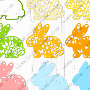 Intra απο ξύλο plywood 3mm-4mm πάχος - Πασχαλινό λαγουδάκι , 3D λαγουδάκι, λαγουδάκι λουλουδιών Δίασταση 3600x3600 cm INTRAFABR-25792073 - Image 2