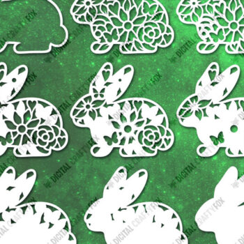 Intra απο ξύλο plywood 3mm-4mm πάχος - Πασχαλινό λαγουδάκι , 3D λαγουδάκι, λαγουδάκι λουλουδιών Δίασταση 3600x3600 cm INTRAFABR-25792073 - Image 3