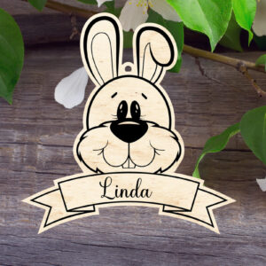 Intra απο ξύλο plywood 3mm-4mm πάχος - Πασχαλινό λαγουδάκι Δίασταση 15x15 cm INTRAFABR-59217776