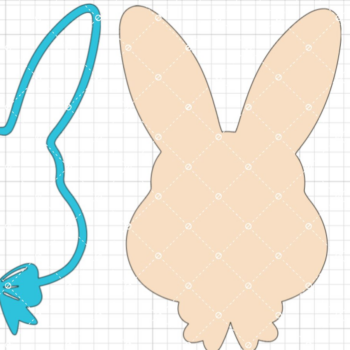 Intra απο ξύλο plywood 3mm-4mm πάχος - Πασχαλινό λαγουδάκι με ετικέτες  Δίασταση 4x4 cm INTRAFABR-118794550 - Image 1