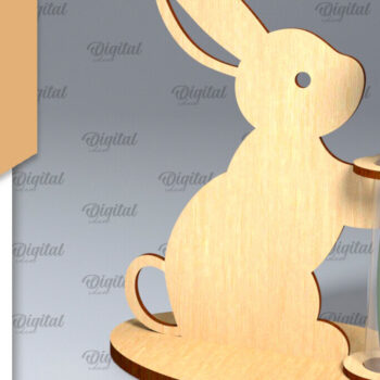 Intra απο ξύλο plywood 3mm-4mm πάχος - Πασχαλινό βάζο για λαγουδάκι . Πασχαλινό Βάζο Laser Δίασταση 15x15 cm INTRAFABR-92465507 - Image 1