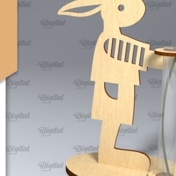 Intra απο ξύλο plywood 3mm-4mm πάχος - Πασχαλινό βάζο για λαγουδάκι . Πασχαλινό Βάζο Laser Δίασταση 15x15 cm INTRAFABR-92465859 - Image 1