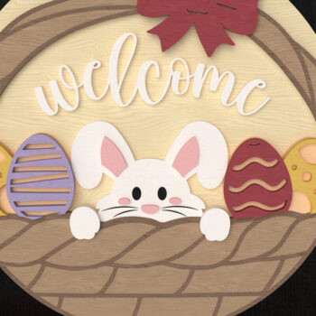 Intra απο ξύλο plywood 3mm-4mm πάχος - Πασχαλινό λαγουδάκι καλωσορίσματος Πακέτο  Δίασταση 6x6 cm INTRAFABR-114466469 - Image 4