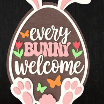 Intra απο ξύλο plywood 3mm-4mm πάχος - Πασχαλινό λαγουδάκι καλωσορίσματος Πακέτο  Δίασταση 6x6 cm INTRAFABR-114466469 - Image 6