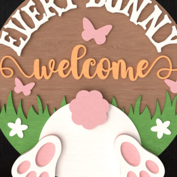 Intra απο ξύλο plywood 3mm-4mm πάχος - Πασχαλινό λαγουδάκι καλωσορίσματος Πακέτο  Δίασταση 6x6 cm INTRAFABR-114466469 - Image 8