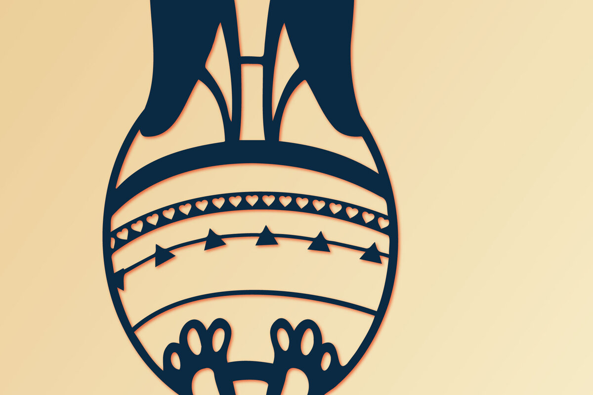 Intra απο ξύλο plywood 3mm-4mm πάχος - Πασχαλινό λαγουδάκι με κομμένο   αυγού Δίασταση 15x15 cm INTRAFABR-116724442