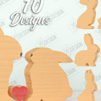 Intra απο ξύλο plywood 3mm-4mm πάχος - Πασχαλινό Μπάνι Ξύλινη Διακόσμηση Πακέτο | CNC Δίασταση 15x15 cm INTRAFABR-118278822 - Image 1