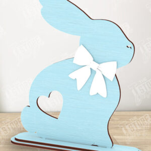 Intra απο ξύλο plywood 3mm-4mm πάχος - Πασχαλινό λαγουδάκι Ξύλινο ντεκόρ | Πασχαλινό περίπτερο Δίασταση 15x15 cm INTRAFABR-116334624