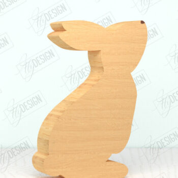 Intra απο ξύλο plywood 3mm-4mm πάχος - Πασχαλινό λαγουδάκι Ξύλινο ντεκόρ | Διακόσμηση σπιτιού Δίασταση 15x15 cm INTRAFABR-118278796 - Image 1