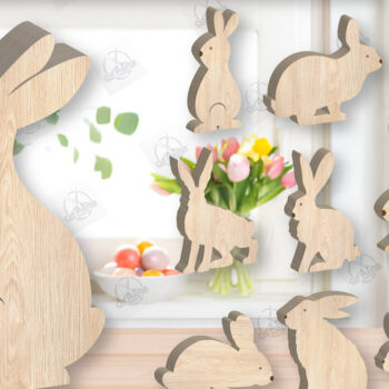 Intra απο ξύλο plywood 3mm-4mm πάχος - Πασχαλινό Μπάνι Ξύλινη Διακόσμηση  Πακέτο Δίασταση 15x15 cm INTRAFABR-118835829 - Image 1