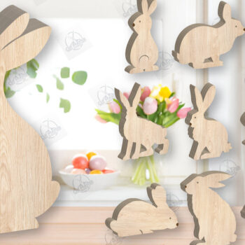 Intra απο ξύλο plywood 3mm-4mm πάχος - Πασχαλινό Μπάνι Ξύλινη Διακόσμηση  Πακέτο Δίασταση 15x15 cm INTRAFABR-118835829 - Image 2