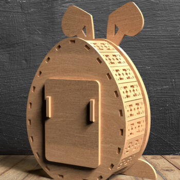 Intra απο ξύλο plywood 3mm-4mm πάχος - Πασχαλινό λαγουδάκι Ξύλινο Φανάρι - Δίασταση 15x15 cm INTRAFABR-117469420 - Image 3