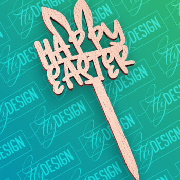 Intra απο ξύλο plywood 3mm-4mm πάχος - Πασχαλινό κέικ Topper Laser Cut |  CNC Δίασταση 15x15 cm INTRAFABR-91890042 - Image 1