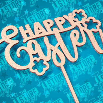 Intra απο ξύλο plywood 3mm-4mm πάχος - Πασχαλινό κέικ Topper Laser Cut |  CNC Δίασταση 15x15 cm INTRAFABR-91658561 - Image 1