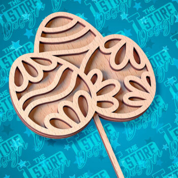 Intra απο ξύλο plywood 3mm-4mm πάχος - Πασχαλινό κέικ Topper Laser Cut |  CNC Δίασταση 15x15 cm INTRAFABR-91658588 - Image 1