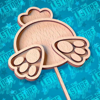 Intra απο ξύλο plywood 3mm-4mm πάχος - Πασχαλινό κέικ Topper Laser Cut |  CNC Δίασταση 15x15 cm INTRAFABR-91658594 - Image 1