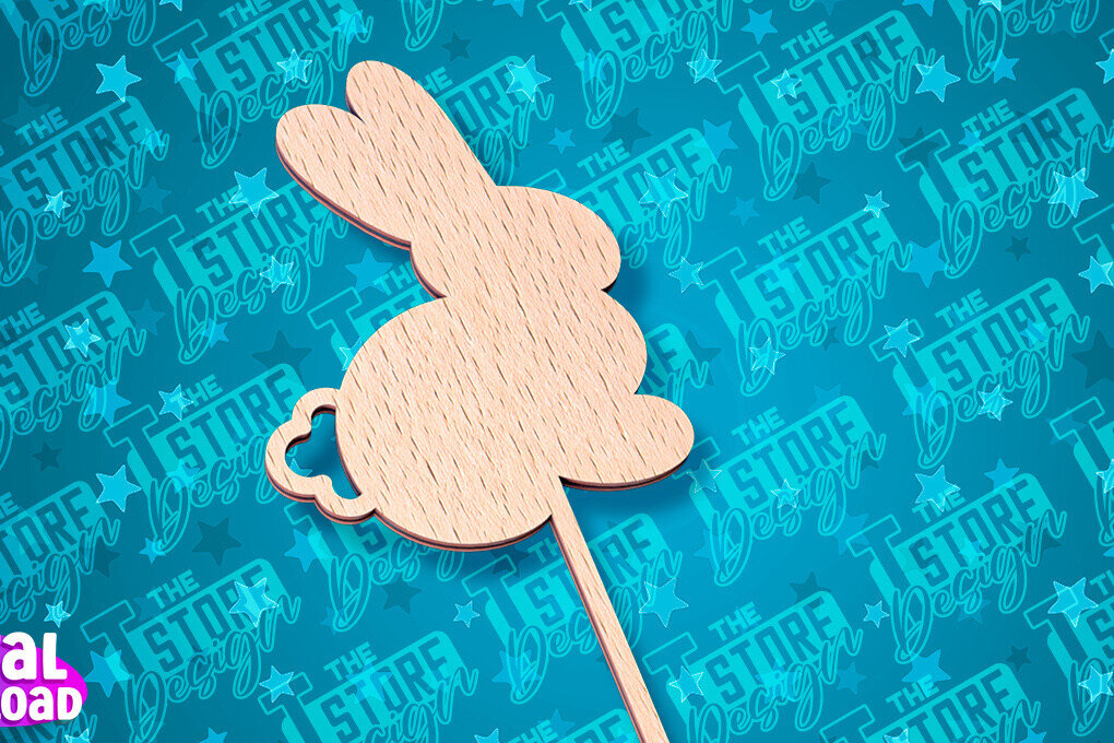 Intra απο ξύλο plywood 3mm-4mm πάχος - Πασχαλινό κέικ Topper Laser Cut |  CNC Δίασταση 15x15 cm INTRAFABR-91658537