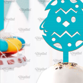 Intra απο ξύλο plywood 3mm-4mm πάχος - Πασχαλινό κέικ Topper  Laser Cut Δίασταση 15x15 cm INTRAFABR-93076539 - Image 1