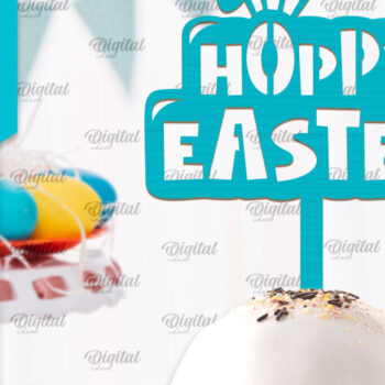 Intra απο ξύλο plywood 3mm-4mm πάχος - Πασχαλινό κέικ Topper  Laser Cut Δίασταση 15x15 cm INTRAFABR-93076743 - Image 1