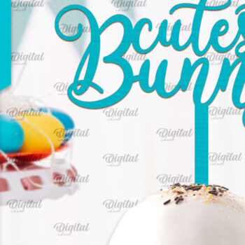 Intra απο ξύλο plywood 3mm-4mm πάχος - Πασχαλινό κέικ Topper  Laser Cut Δίασταση 15x15 cm INTRAFABR-93076810 - Image 1