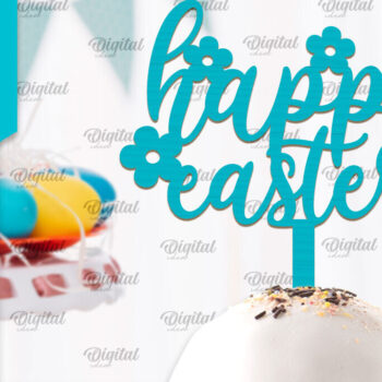 Intra απο ξύλο plywood 3mm-4mm πάχος - Πασχαλινό κέικ Topper  Laser Cut Δίασταση 15x15 cm INTRAFABR-93076160 - Image 1