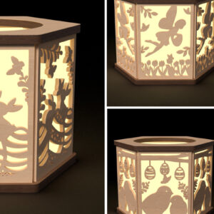 Intra απο ξύλο plywood 3mm-4mm πάχος - Πασχαλινή λαμπάδα Πακέτο κοπής με λέιζερ Δίασταση 6x6 cm INTRAFABR-116459283