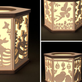 Intra απο ξύλο plywood 3mm-4mm πάχος - Πασχαλινή λαμπάδα Πακέτο κοπής με λέιζερ Δίασταση 6x6 cm INTRAFABR-116459283 - Image 1